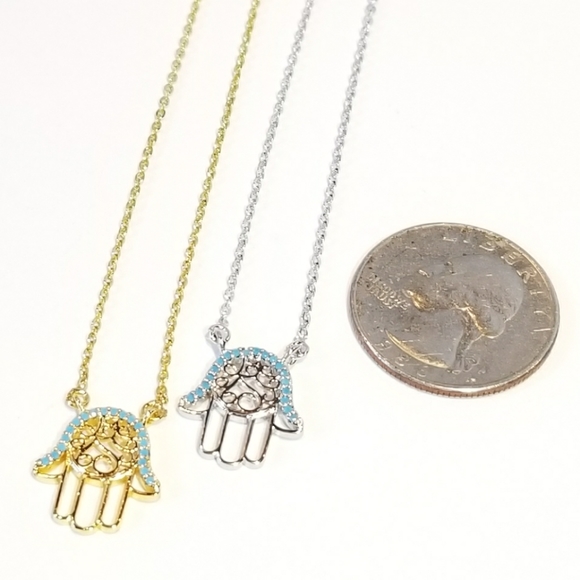 💖 New in Gift Box 🎁 Hamsa Hand Necklace - Picture 7 of 10